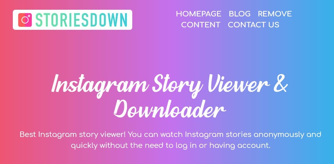 StoriesDown Homepage