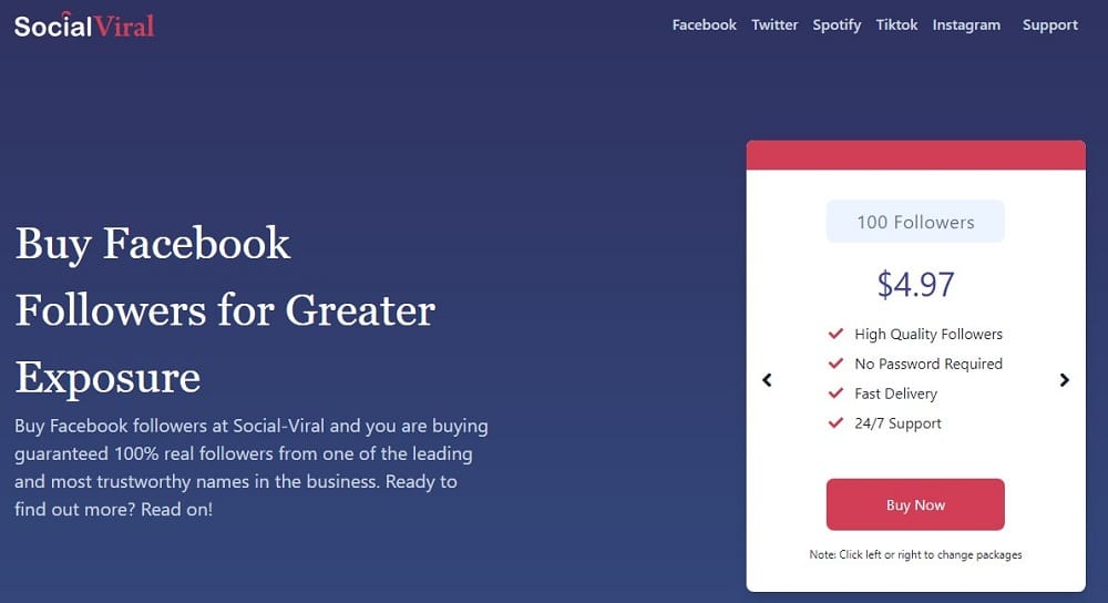 Buy Facebook Followers for SocialViral