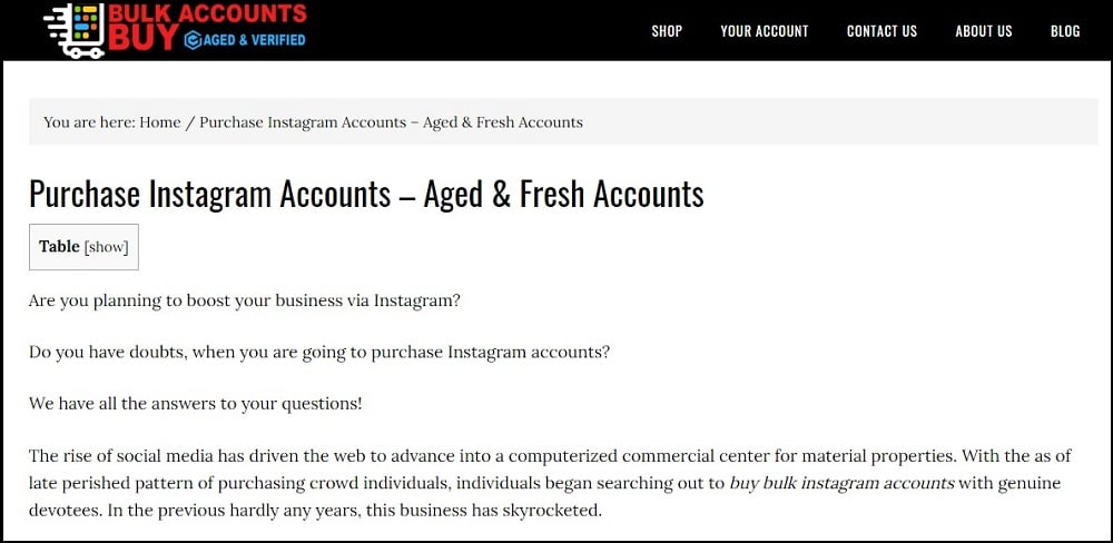 Buy Instagram Accounts for Bulk Accounts Buy