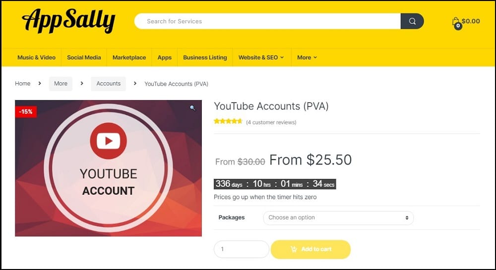 Buy Monetized You Tube Channels for AppSally