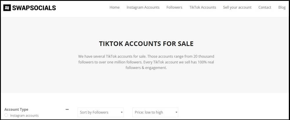 Buy Tik Tok Account for Swap Socials