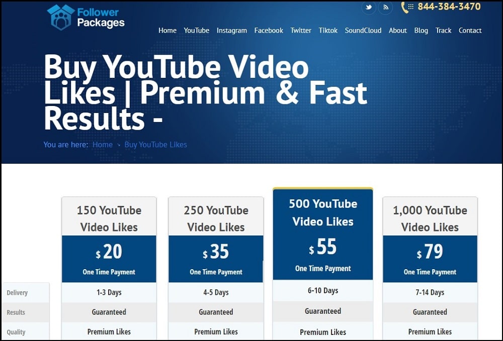 Buy YouTube Likes for Follower Packages
