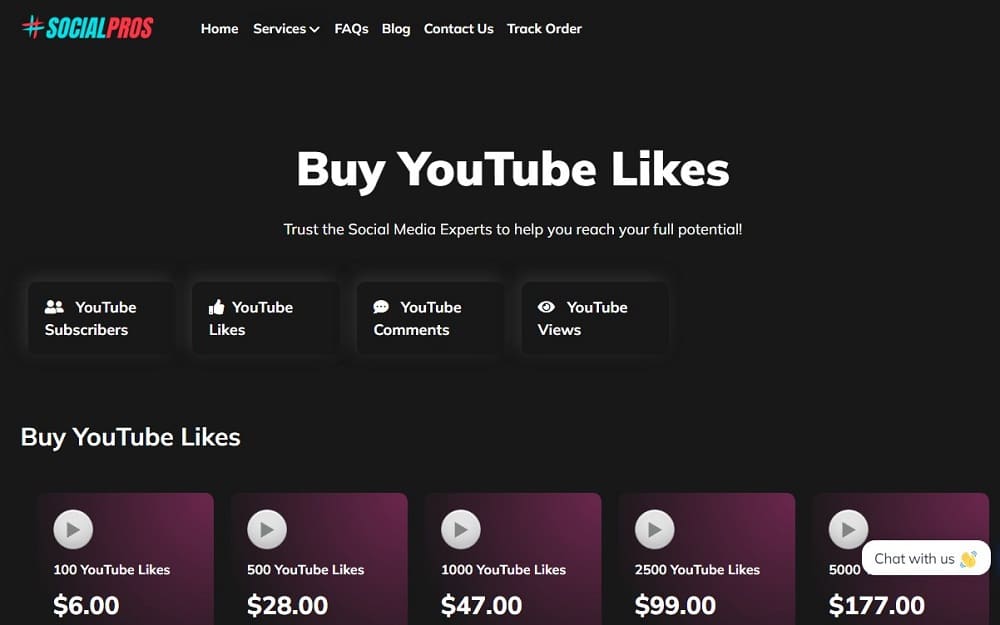 Buy YouTube Likes for SocialPros
