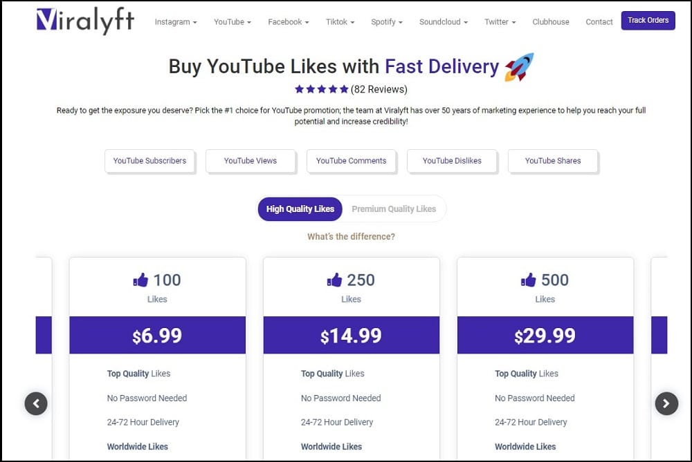 Buy YouTube Likes for Viralyft