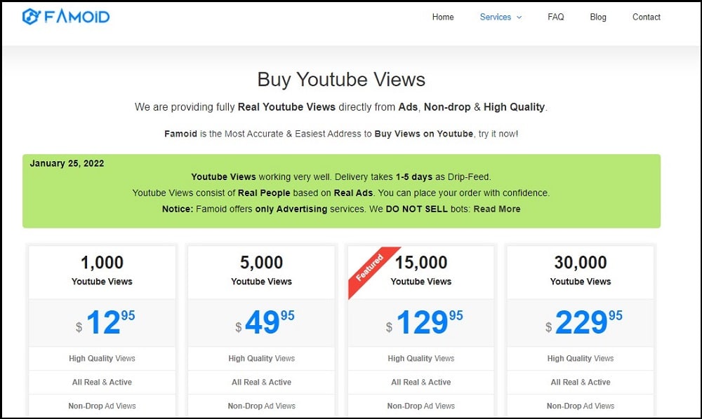 Buy YouTube Views for Famoid