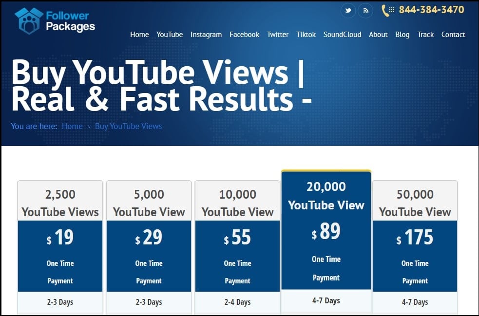 Buy YouTube Views for FollowerPackages