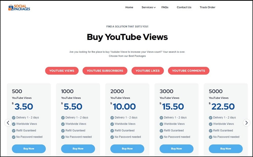 Buy YouTube Views for SocialPackages