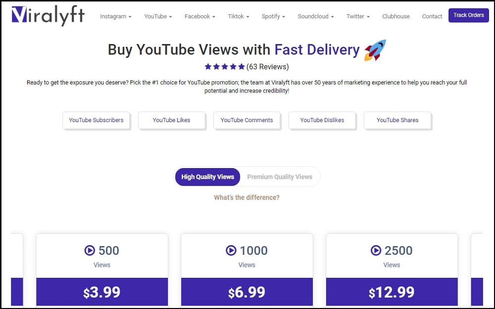 Buy YouTube Views for Viralyft