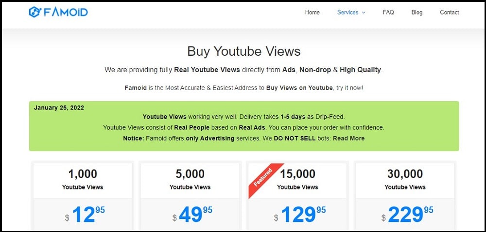 Buy Youtube Promotion for Famoid