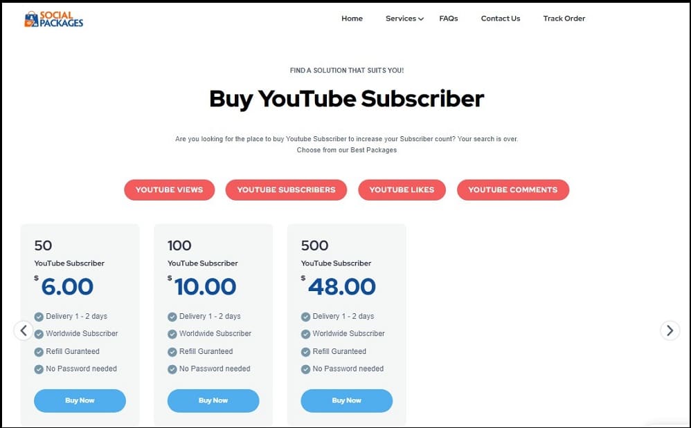 Buy Youtube Promotion for Social Packages