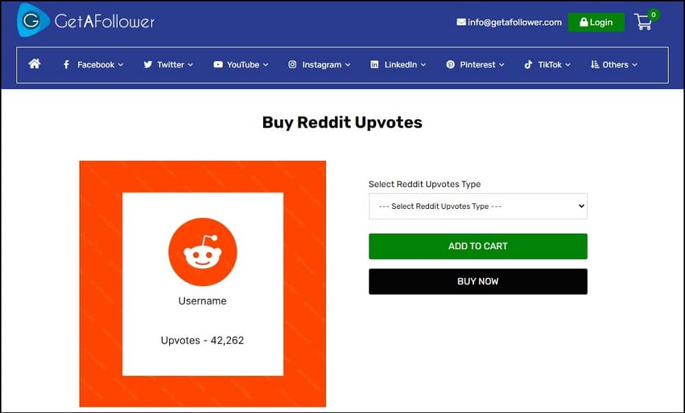 Buy Reddit Upvotes on GetAFollower
