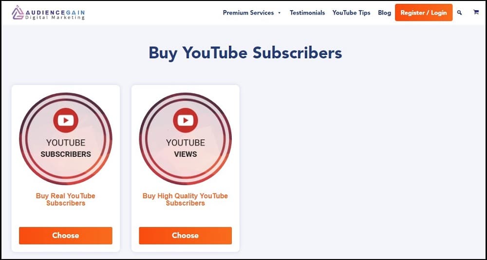 Buy YouTube Subscribers on AudienceGain