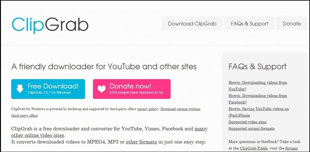 ClipGrab one the Best YouTube Video Downloaders