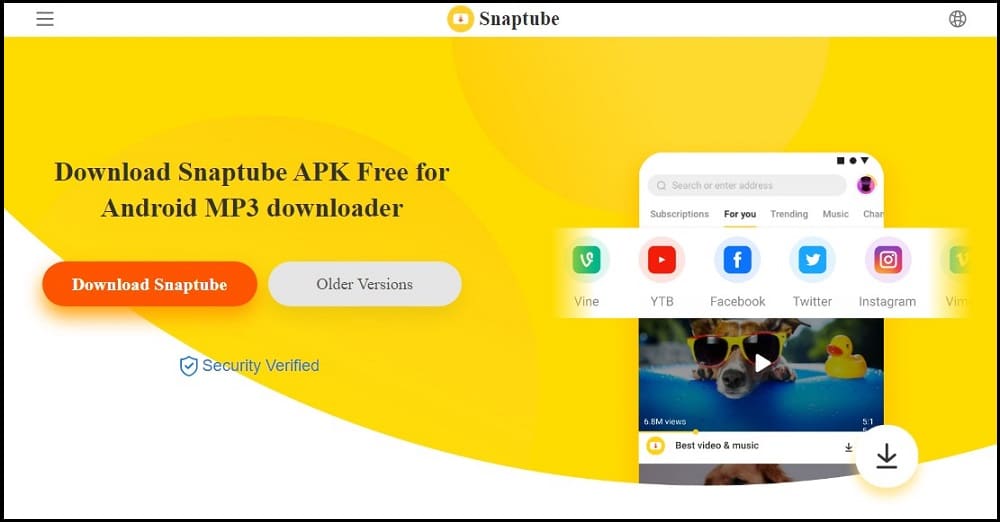Snaptube one the Best YouTube Video Downloaders