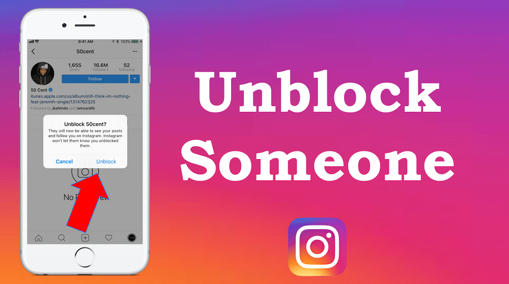 Unblock Someone instagram