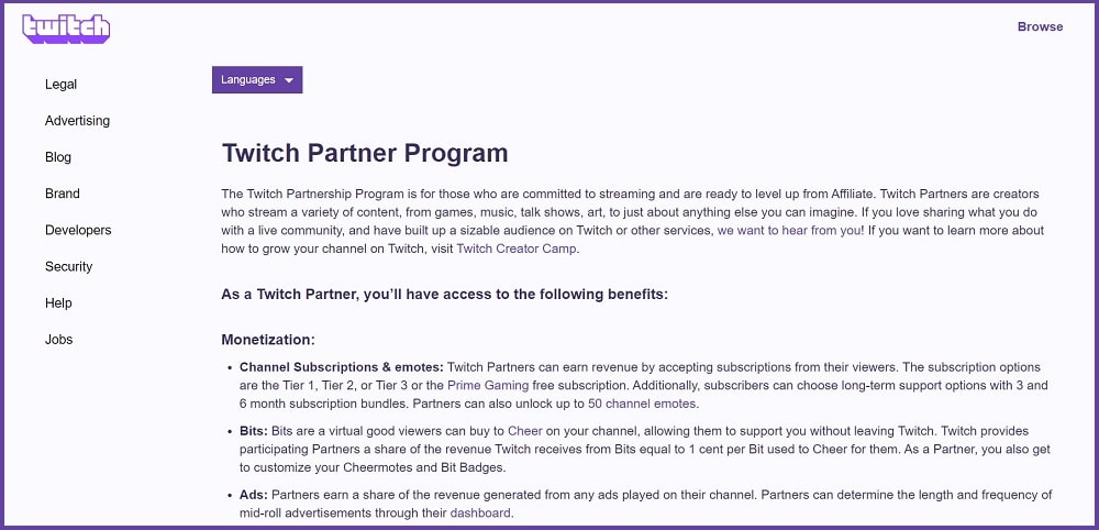 Twitch’s partner program