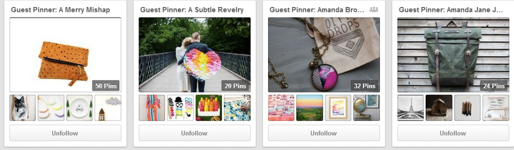Etsy Guest Pinners