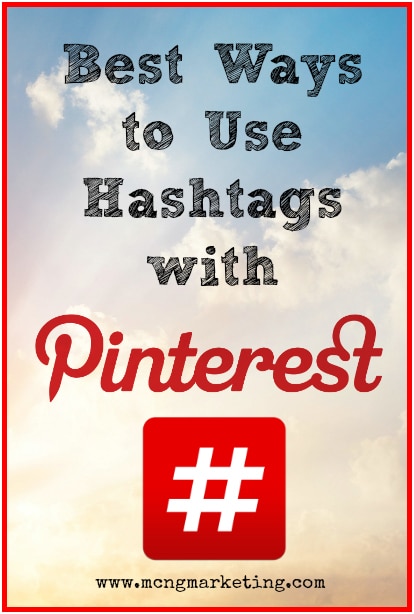 Hashtags on Pinterest