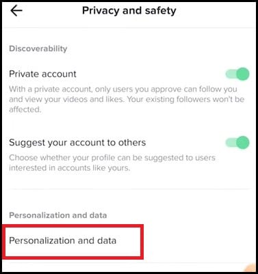 Personalization and data