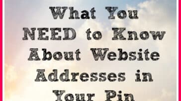 Pinterest Update about Website Addresses