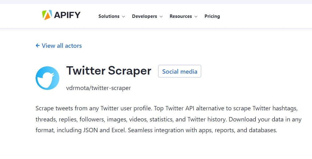 Apify Twitter Scraper
