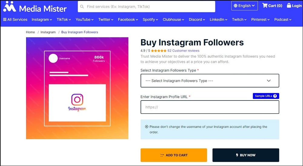 Media Markt for Instagram Followers