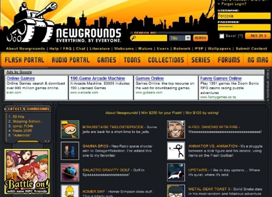 Newgrounds overview