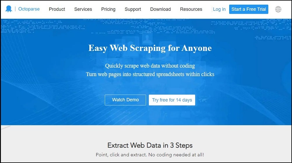 Octoparse for web Scraper